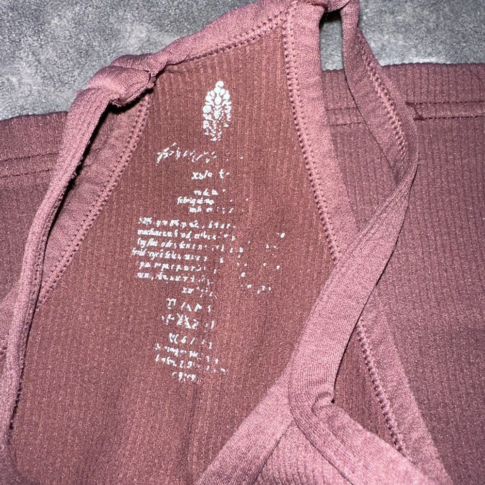Free People Happiness Runs Tank in Plum Size XS/S - Picture 6 of 6
